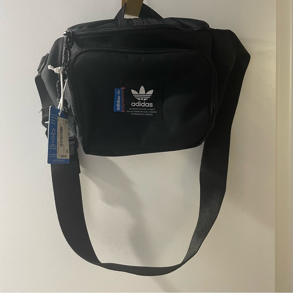 Adidas Black Belt Bag for Men